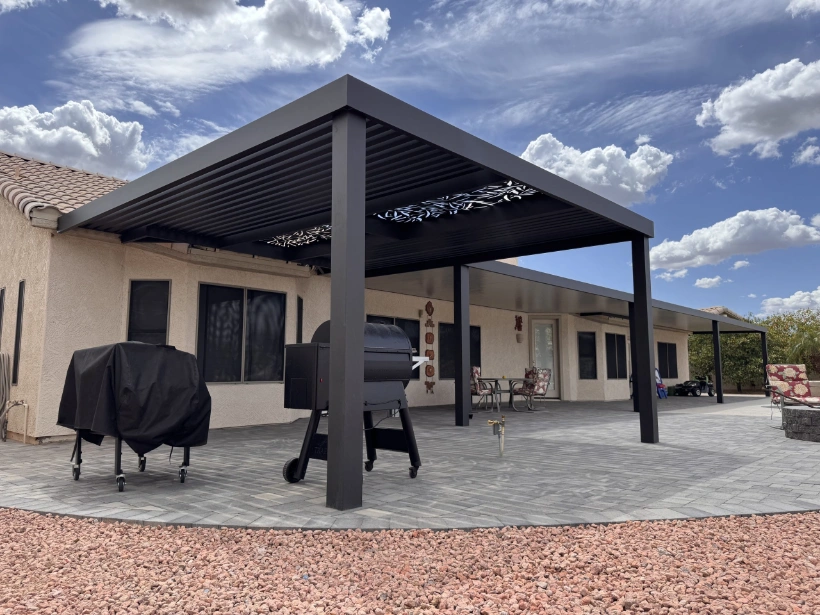 Attached Latice Pergola
