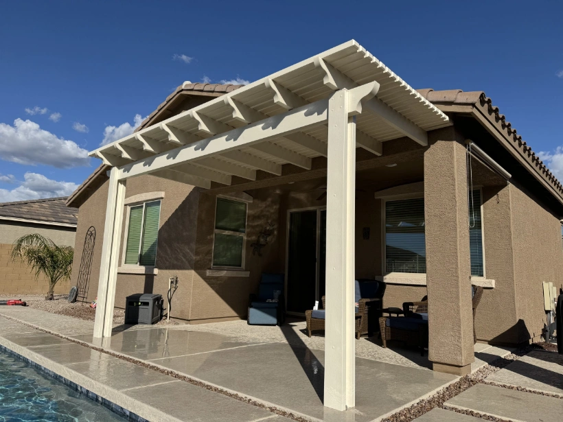 Attached Latice Pergola 2